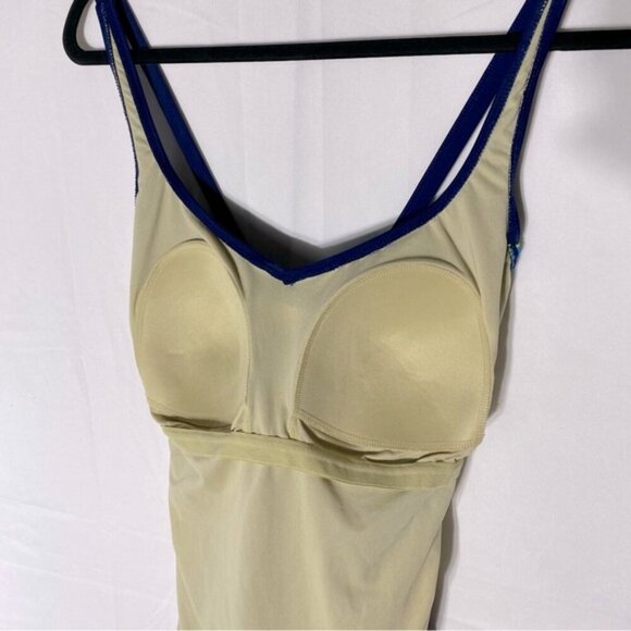 Roots Navy Blue Green One Piece swimsuit Bathing Suit 14 - Picture 9 of 15